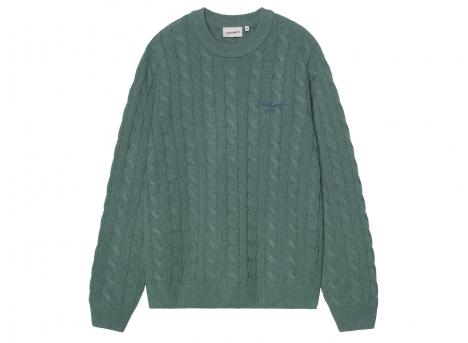 Carhartt WIP Signature Sweater Silver Pine / Jupiter I033885_3CG_XX_03