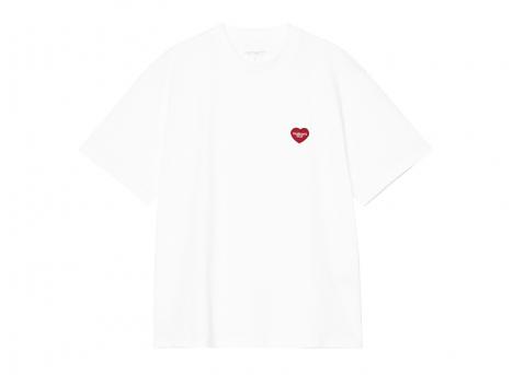 Carhartt WIP Women Heart Patch Tshirt White / Red I032318.1WZ.XX.03