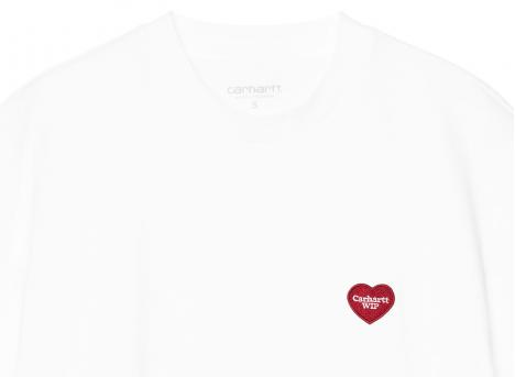 Carhartt WIP Women Heart Patch Tshirt White / Red I032318.1WZ.XX.03