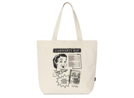 Carhartt Canvas Graphic Tote Catalogue Print Natural I033975