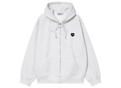 Carhartt Hooded Heart II Sweat Jacket Ash Heather I035176