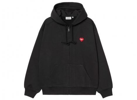 Carhartt Hooded Heart II Sweat Jacket Black I035176