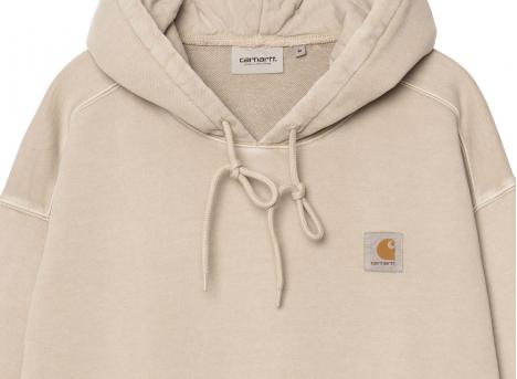 Carhartt Hooded Nelson Sweat Fleur De Sel Garment Dyed I029963