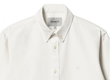 Carhartt Bolton Shirt White Garment Dyed I030238