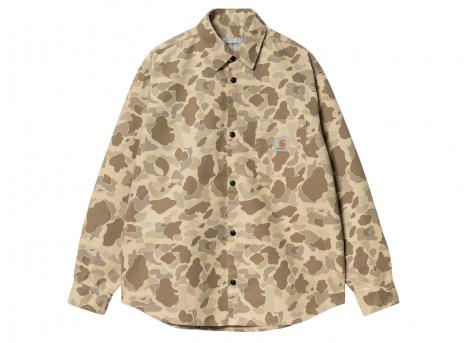 Carhartt Duck Shirt Camo Desert Stone Washed I033769