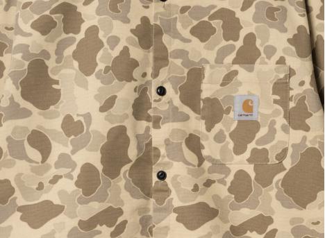 Carhartt Duck Shirt Camo Desert Stone Washed I033769