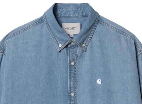 Carhartt Lucas Shirt Blue Bleached I034525