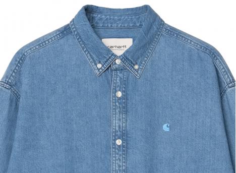 Carhartt Lucas Shirt Blue Stone Washed I034525