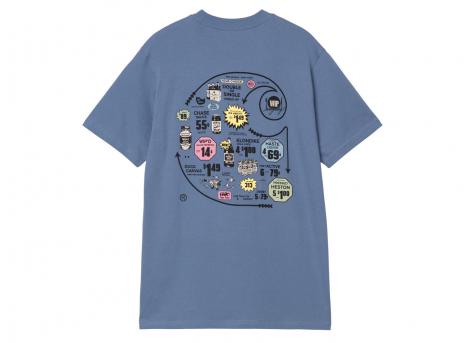 Carhartt Catalogue C Logo Tshirt Blue Iris I034761
