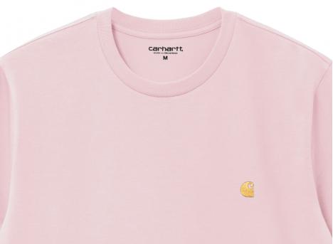 Carhartt Chase Tshirt Air Pink / Gold I026391