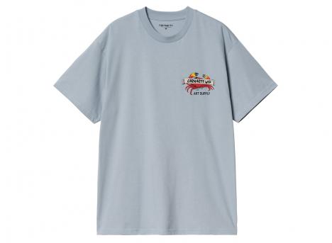 Carhartt Crab Paint Tshirt Frosted Blue I034778