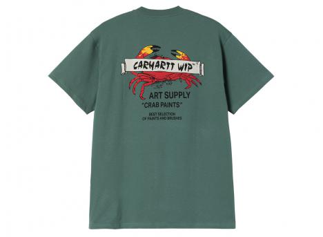 Carhartt Crab Paint Tshirt Silver Pine I034778