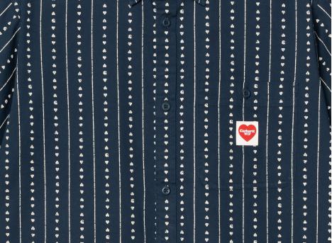 Carhartt Drewe Heart Stripe Shirt Heart C Pinstripe Ink / Natural I034537