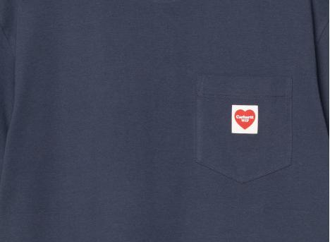 Carhartt Pocket Heart Tshirt Blue I032128