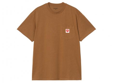 Carhartt Pocket Heart Tshirt Hamilton Brown I032128