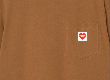 Carhartt Pocket Heart Tshirt Hamilton Brown I032128