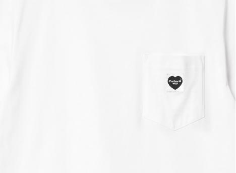 Carhartt Pocket Heart Tshirt White / Black I032128