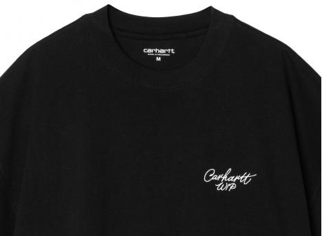 Carhartt Signature Script Tshirt Black / White I033828