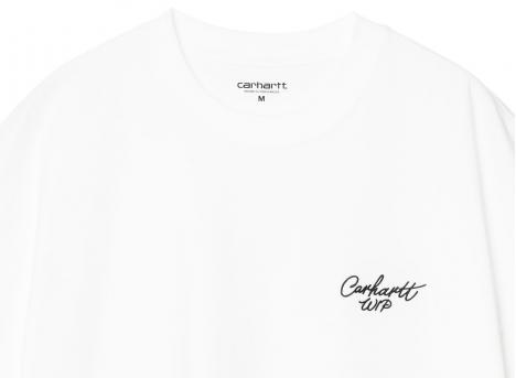 Carhartt Signature Script Tshirt White / Black I033828