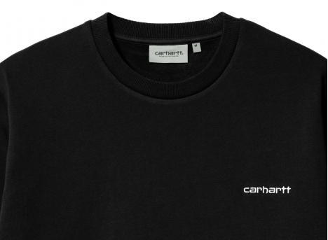 Carhartt Script Embroidery Sweat Black / White I034496