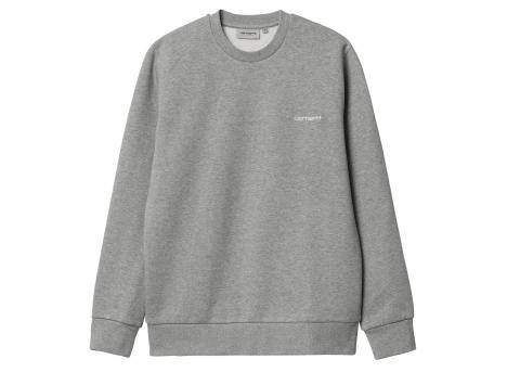 Carhartt Script Embroidery Sweat Grey / White I034496