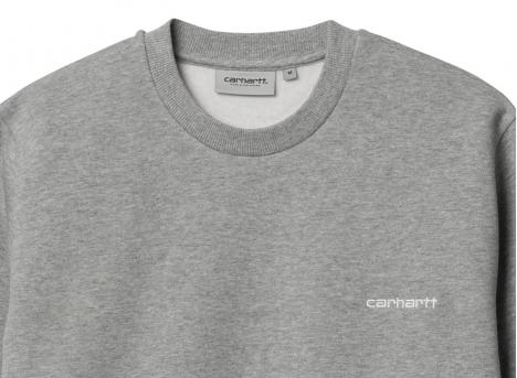 Carhartt Script Embroidery Sweat Grey / White I034496