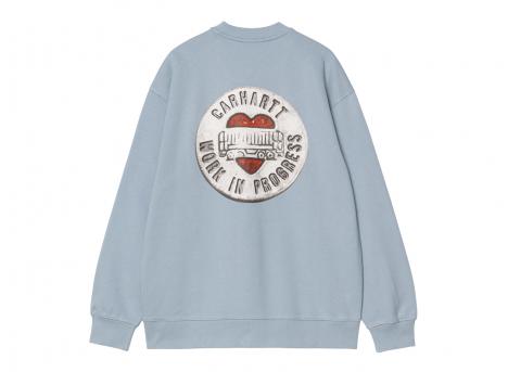 Carhartt Women Button Sweat Frosted Blue I034721