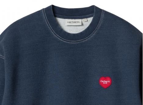 Carhartt Women Ingo Sweat Dark Blue Garment Dyed I034677