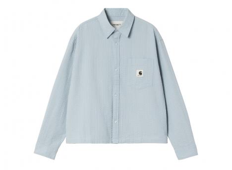Carhartt Women Toland Shirt Stripe Blue Fog I035132
