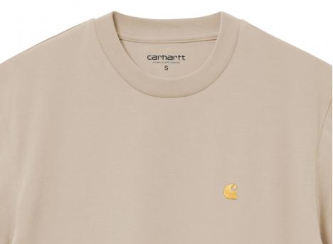 Carhartt Femme Chase Tshirt Fleur De Sel / Gold I033045