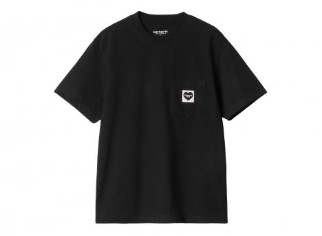 Carhartt Women Pocket Heart Tshirt Black / Black I032180