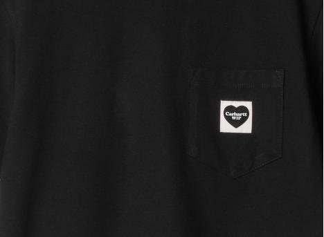 Carhartt Women Pocket Heart Tshirt Black / Black I032180