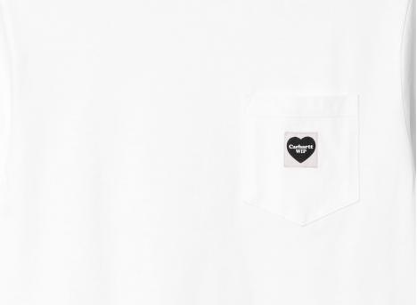 Carhartt Women Pocket Heart Tshirt White / Black I032180