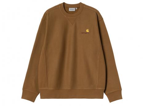 Carhartt WIP American Script Sweat Hamilton Brown I025475_HZ_XX