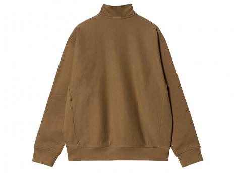 Carhartt WIP Half Zip American Script Sweat Hamilton Brown I027014_HZ_XX
