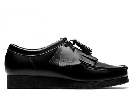 Clarks Wallabee Hi Shine Leather Black 26183780