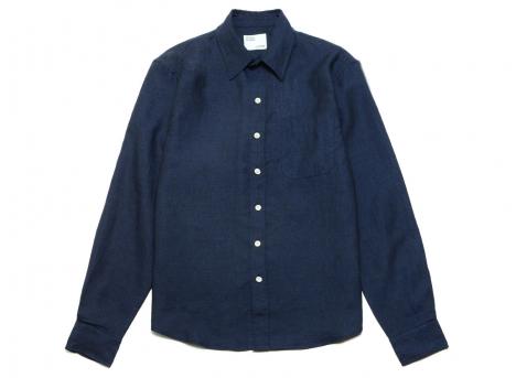 Colorful Standard Linen Shirt Navy Blue