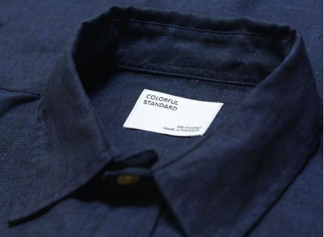 Colorful Standard Linen Shirt Navy Blue