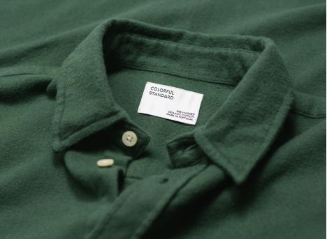 Colorful Standard Organic Flannel Shirt Emerald Green