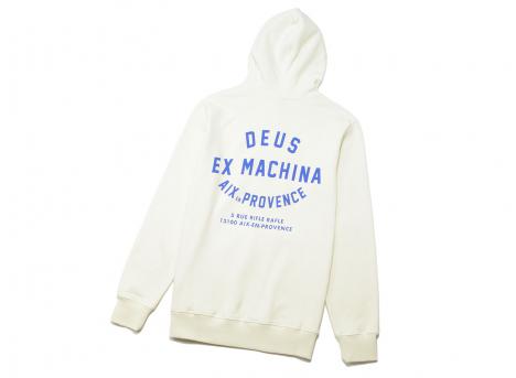 Deus Ex Machina Aix En Provence College Address Hoodie Dirty White