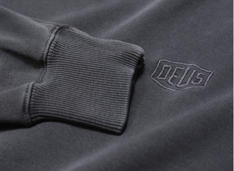 Deus Ex Machina Shield Garment Dyed Crew Anthracite