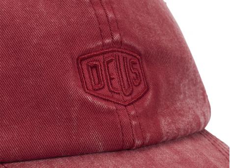 Deus Ex Machina Shield Garment Dyed Dad Cap Lava Falls Red DMF257382