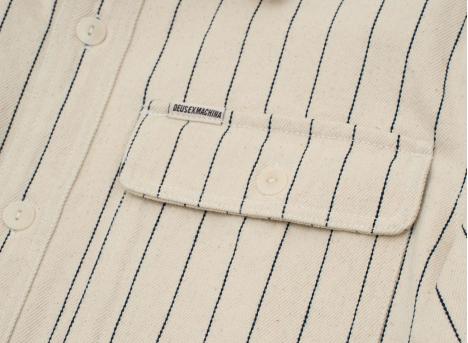 Deus Ex Machina Vacay Stripe Denim Shirt Natural