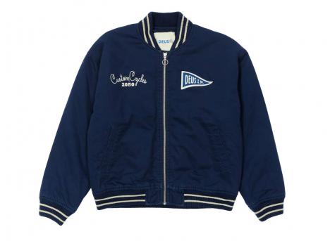 Deus Ex Machina Women 2nd Hand Bomber Mechanic Blue