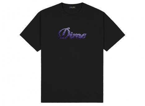 Dime Cursive Cloud Tee Black