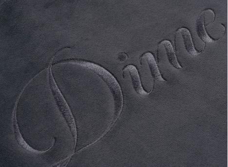 Dime Cursive Velvet Crewneck Smoke