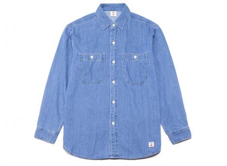 Edwin Denim Work Shirt Blue Light Used I035112