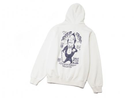 Edwin Monsieur Sakana Hoodie Whisper White I036407