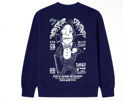 Edwin Monsieur Sakana Sweat Maritime Blue I036408