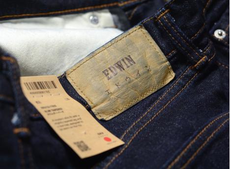 Edwin Slim Tapered Kaihara Denim Pure Indigo Blue Rinsed I032060